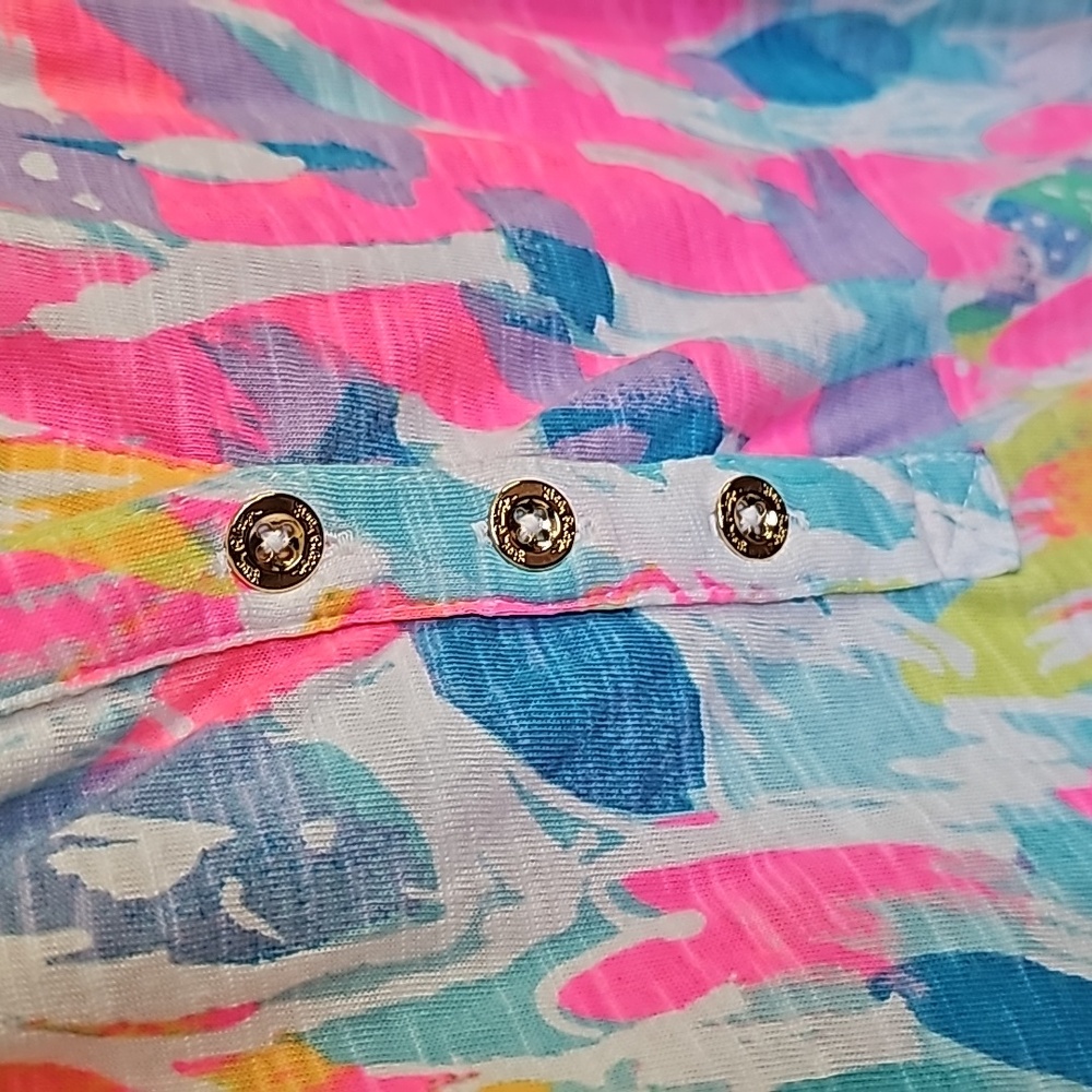 Lilly Pulitzer Colorful Essie Midi Dress Sparkling Sands XXS - Picture 4 of 4